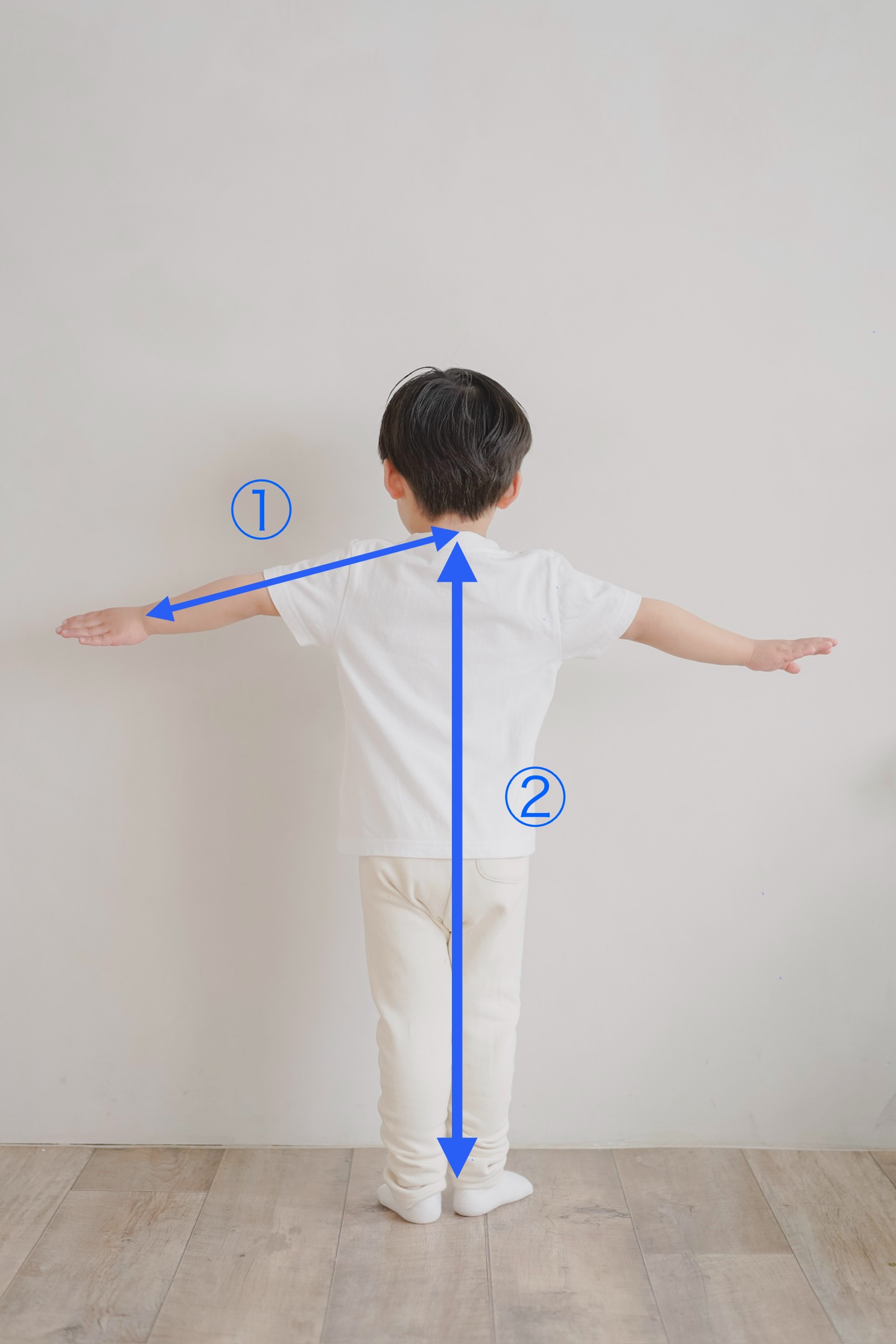 【お着物の測り方について】（3歳）